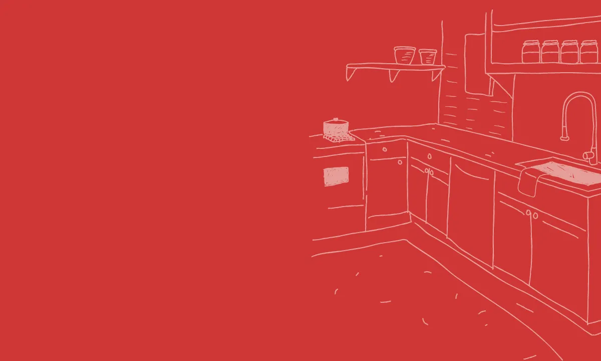 Dibujo de una cocina casera de Perú Comidas