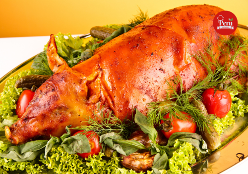 chancho cerdo lechon horno naranja navidad peru