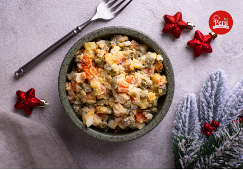 ensalada rusa navidena peruana papas mayonesa