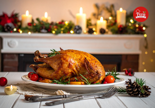 pavo al horno navideno peruano dorado jugoso