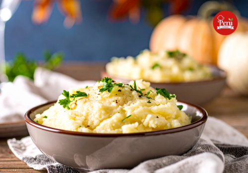 pure papas amarillas cremoso guarnicion navidad